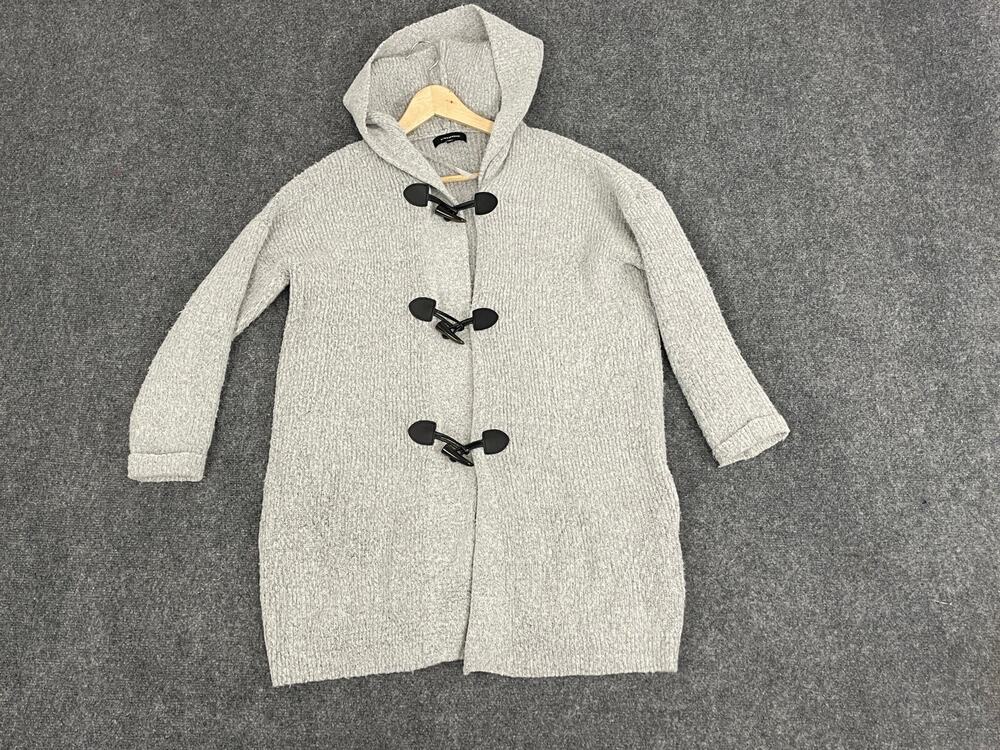 Atmosphere Sweater Women’s 12 Cardigan Hooded Acrylic Gray Coat N305